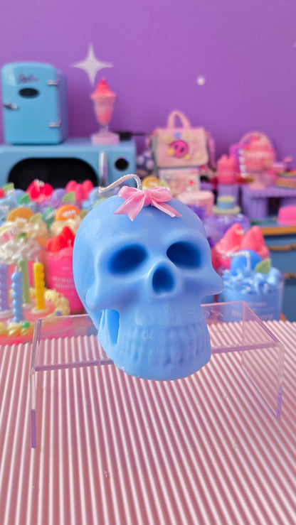 Pastel Skull Candle