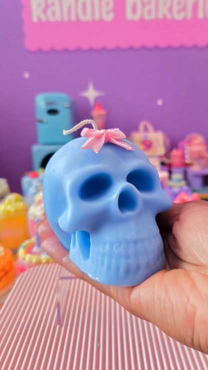 Pastel Skull Candle