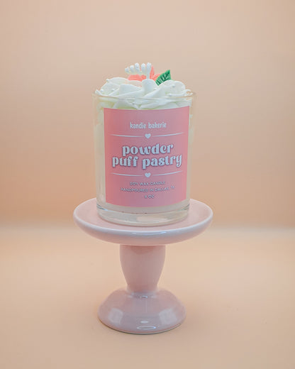 Powder Puff Pastry Candle