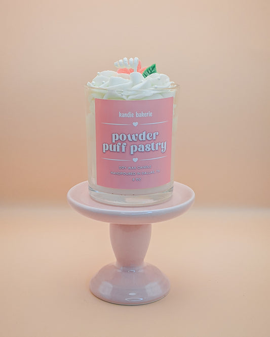 Powder Puff Pastry Candle