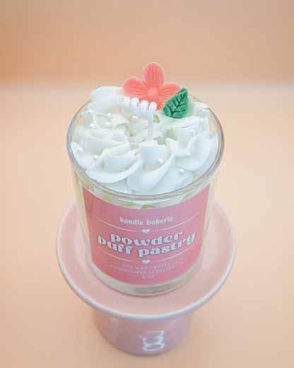 Powder Puff Pastry Candle