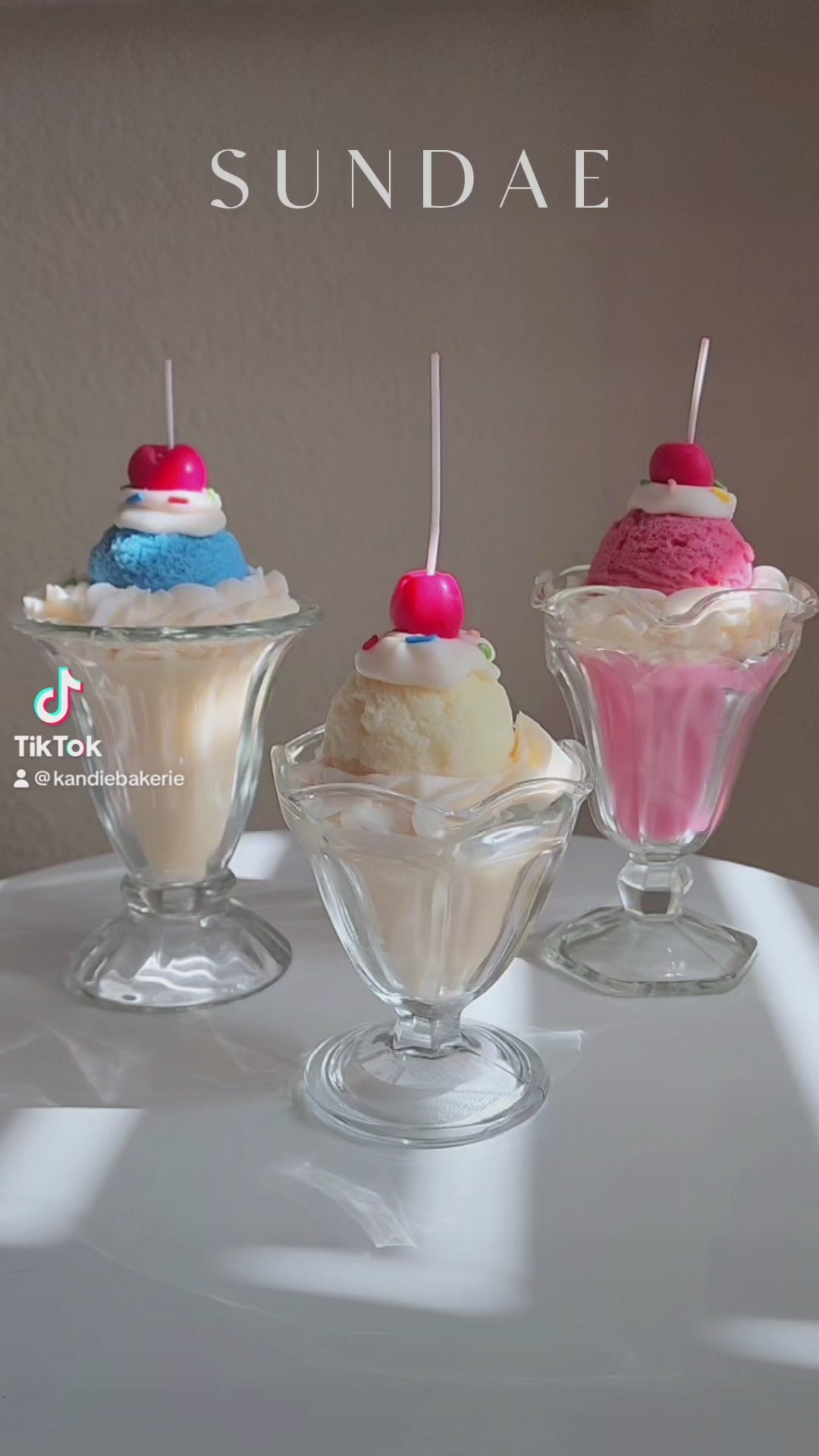 Ice Cream Sundae candle video